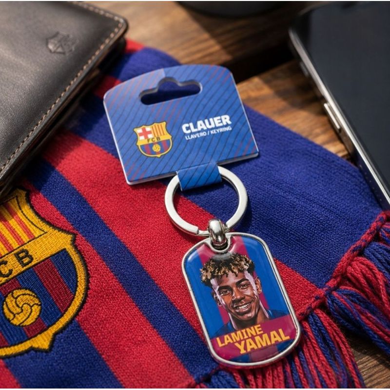 FC Barcelona Lamine Yamal keychain original licensed srebrny kulcstartó BLL7100