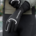 Rockbros full waterproof cycling gloves, size: - black fekete kesztyű