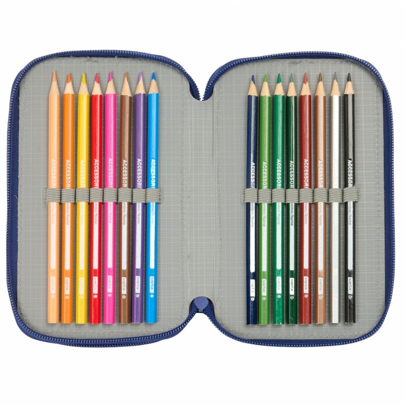 Real Madryt FC Barcelona Pencil Case with Accessories 412525857 Ceruzatartó