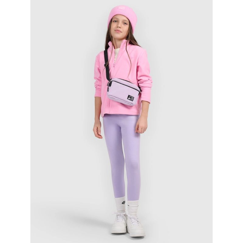 Regular fleece without hood for girls 4F 4FJRSS26TFLEF507-56S kapucnis pulóver