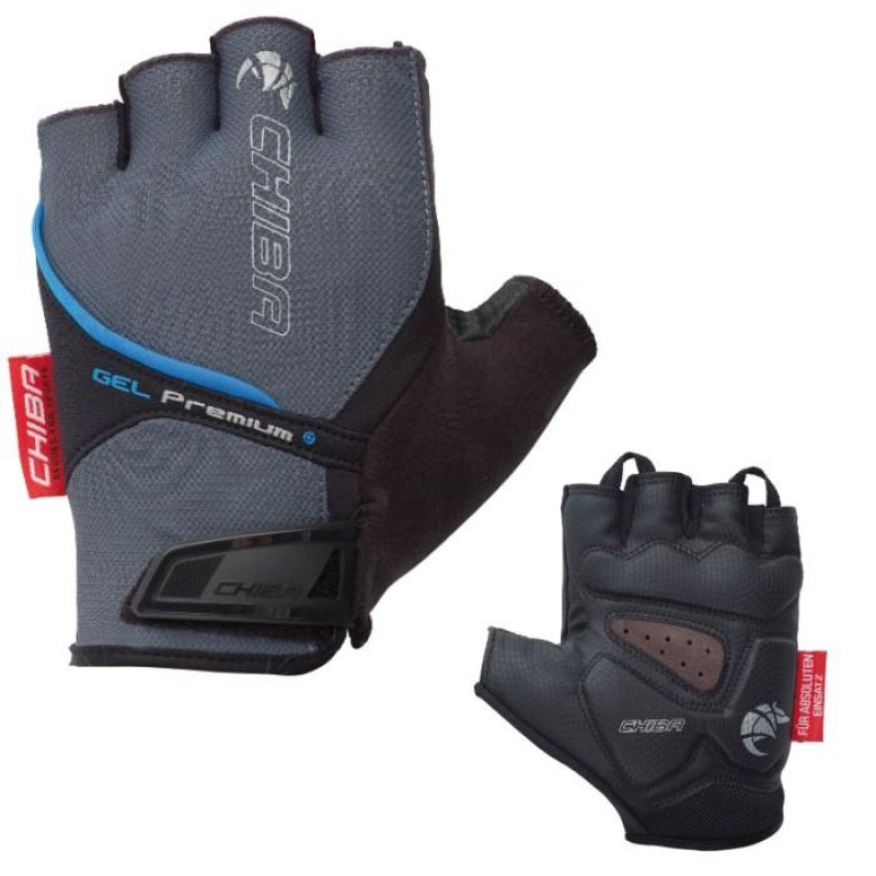 CHIBA Gel Premium L gloves gray szürke kesztyű