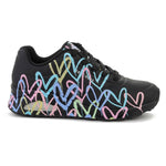 Skechers Uno-Spread The Love Black/Purple/Turqui lila utcai cipő 155507-BPTQ