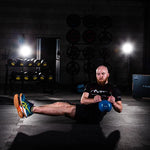 HMS KNV08 BLUE vinyl-coated cast iron kettlebell kék fejpánt 17-64-042