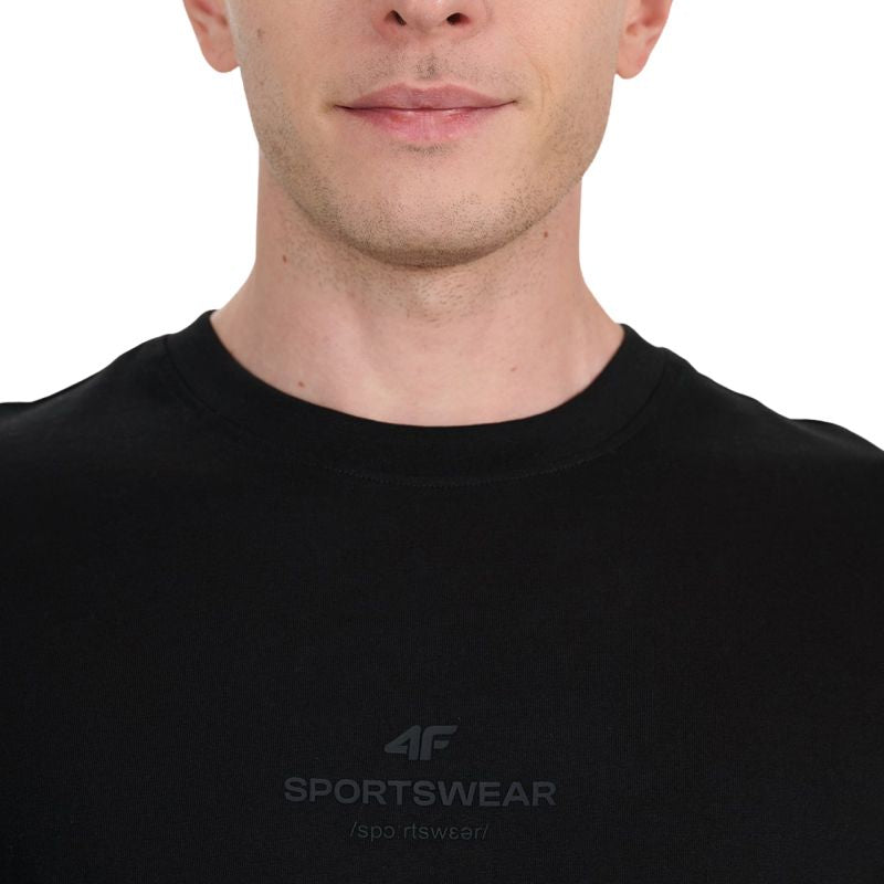 4f Men's T-shirt M2961 deep black 4FWAW25TTSHM2961 20S Ruházat