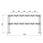 HMS Str48 Double-Row Dumbbell Rack 6 Pairs Commercial póló 16-01-263