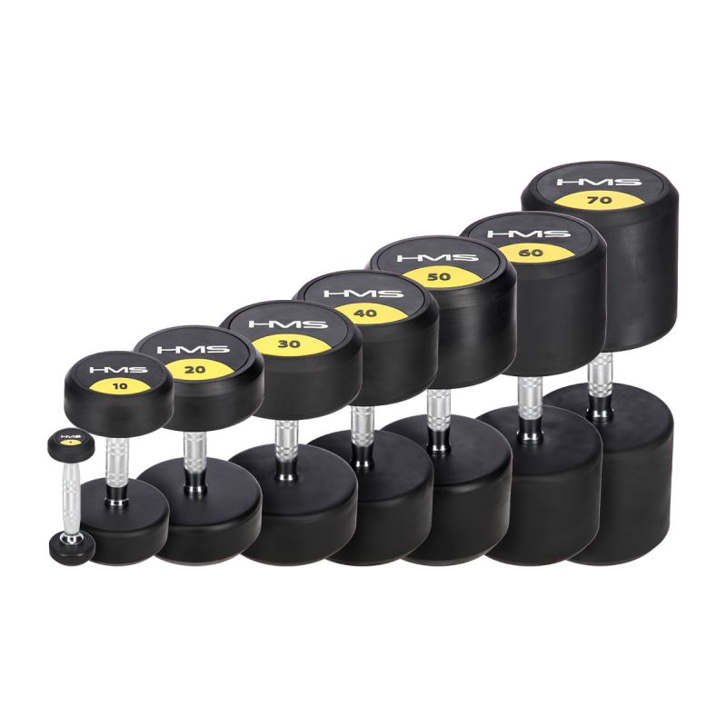 HMS Rubber-coated dumbbell 22.5kg HG PRO súlyzó 17-66-160