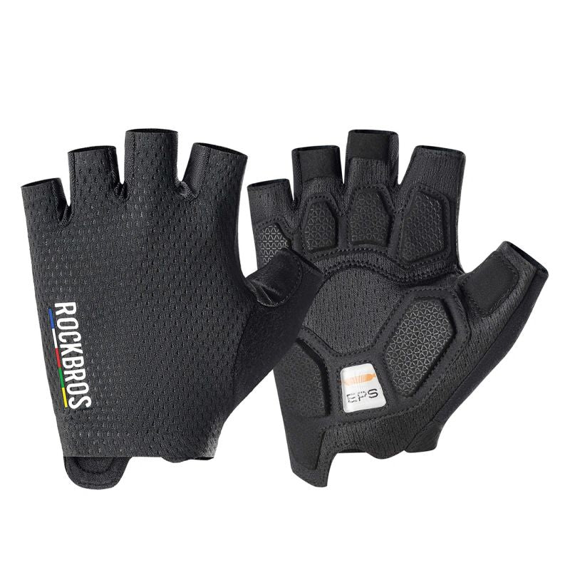 Rockbros ROAD TO SKY Short Shock Absorbing Cycling Gloves M - Black m \ czarny kesztyű 16220043002-211644