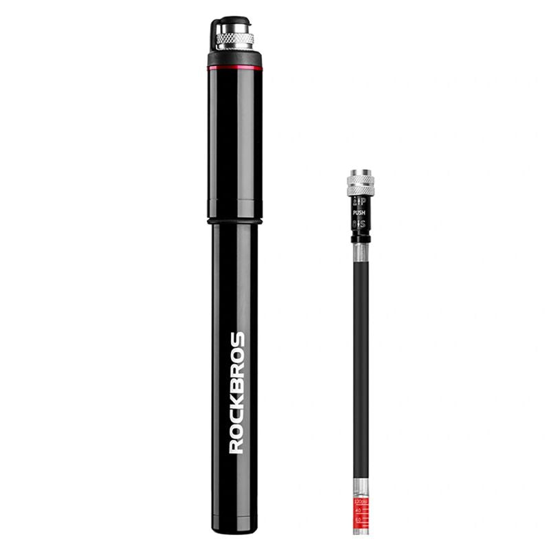 Rockbros SMART-B 150 PSI Mini Bicycle Pump for Presta and Schrader Valves - Black fekete pumpa 304004-211901