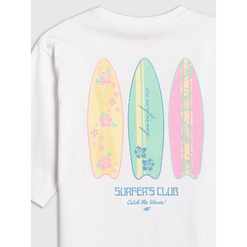 4F Girls' loose T-shirt with print 158/164 ruházat 4FJRSS26TTSHF3980-11S