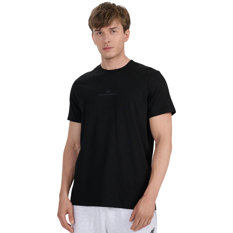 4f Men's T-shirt M2961 deep black 4FWAW25TTSHM2961 20S Ruházat