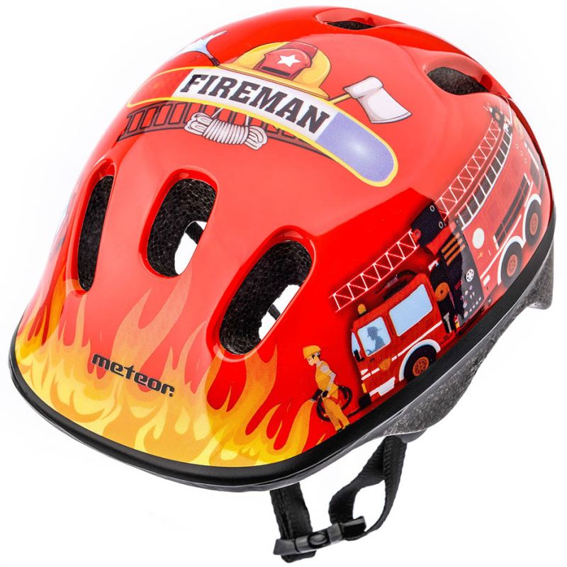 Meteor KS06 Firetracker bicycle helmet size S 48-52 cm Jr fekete helmets