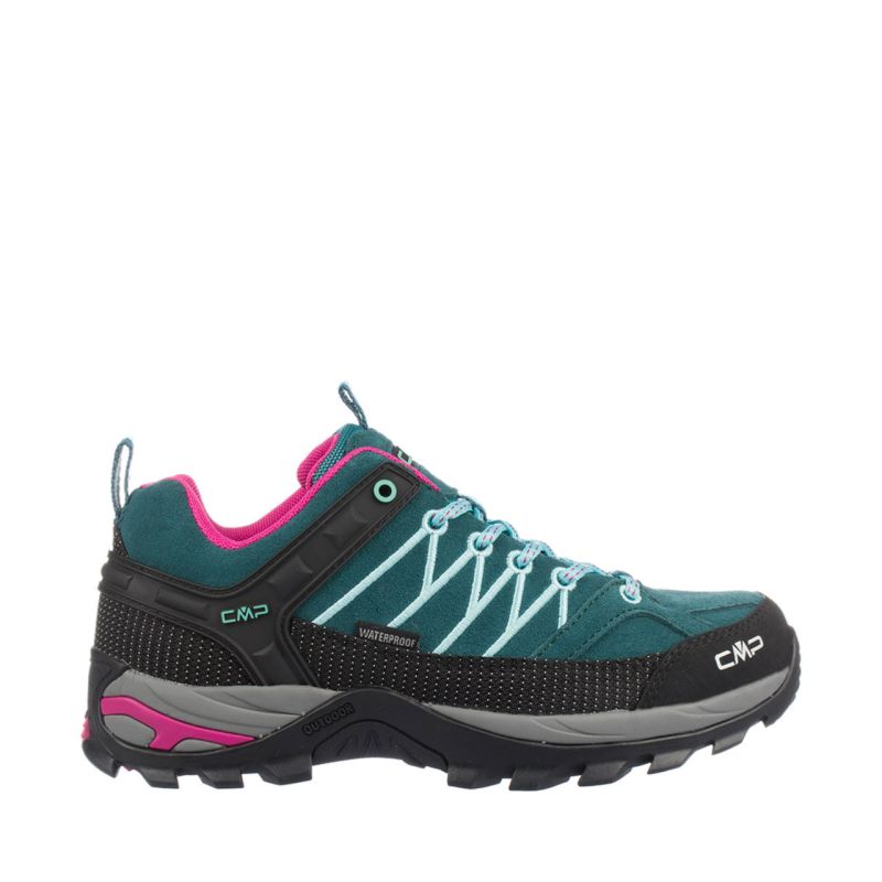 CMP Rigel Low WP women's trekking turquoise türkiz cipő