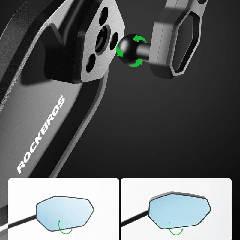 Rockbros F-253W Anti-Glare Carbon Fiber Arm Bicycle Mirror - Right