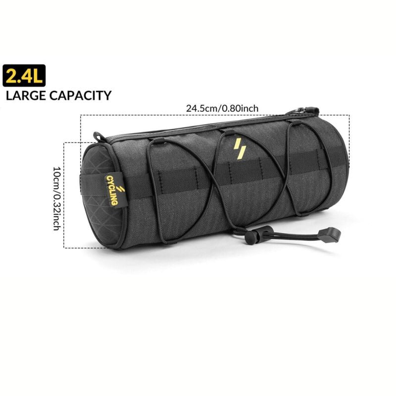 Rockbros Bike Handlebar Bag, Tube, Black fekete táska