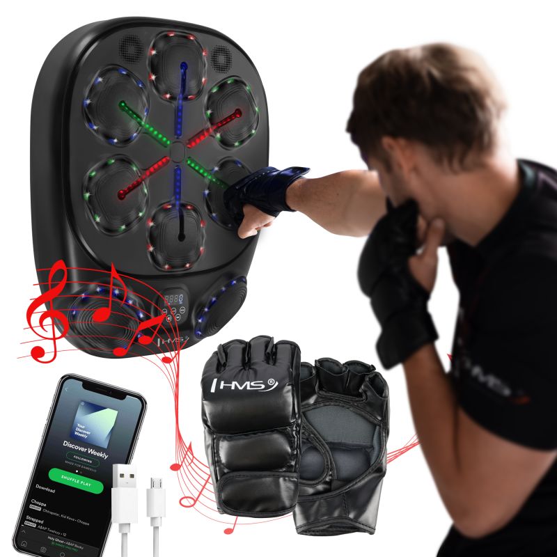 HMS Tb10 Electronic Bluetooth Boxing Target With Music And Gloves Battery kesztyű 17-44-371