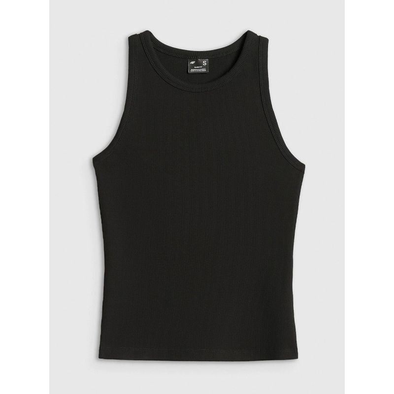 Women's slim ribbed knit top 4F