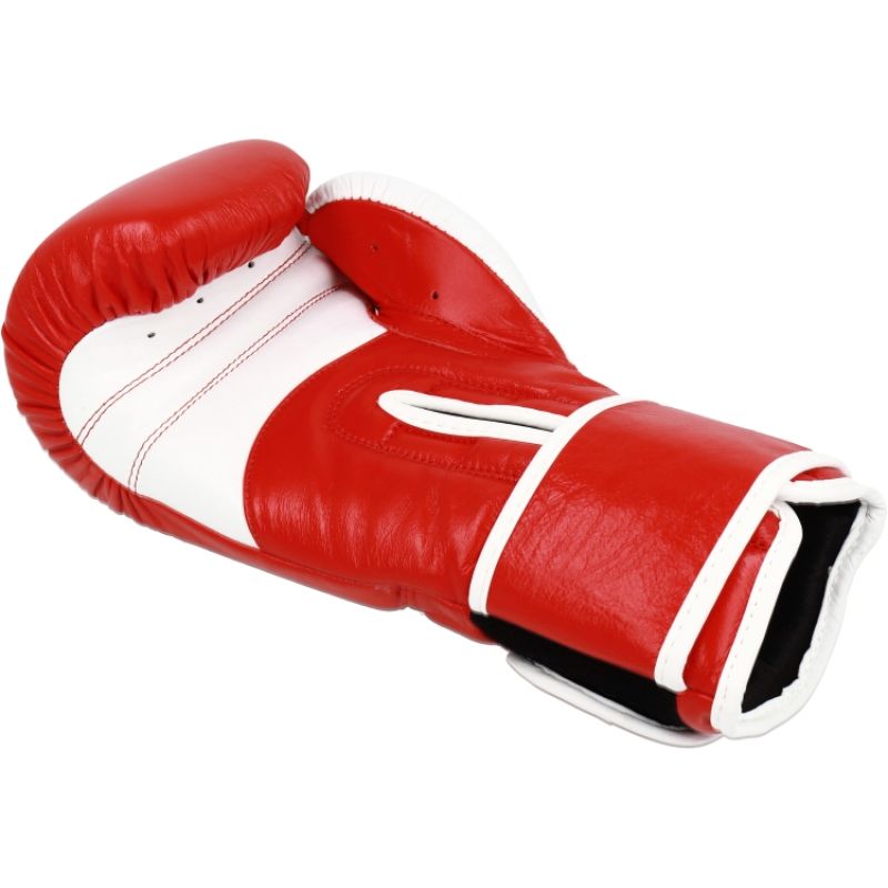 MASTERS FIGHT EQUIPMENT MASTERS RBT-PERFECT-GRIP Leather Boxing Gloves 12 oz biało - czarne kesztyű 01587-12-0105