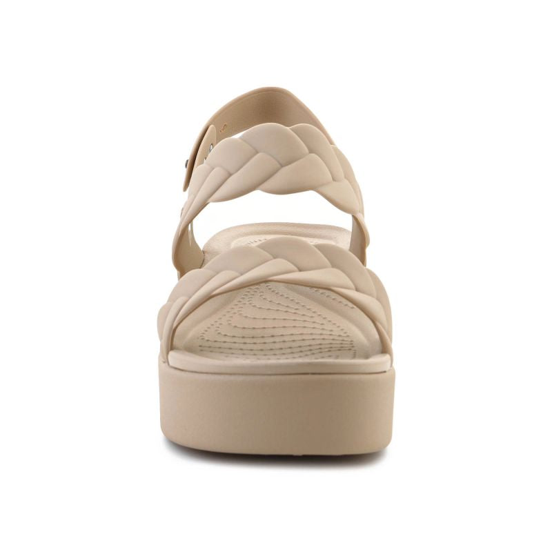 Crocs Brooklyn Woven Low Wedge W 209977-212 sandals Cipő