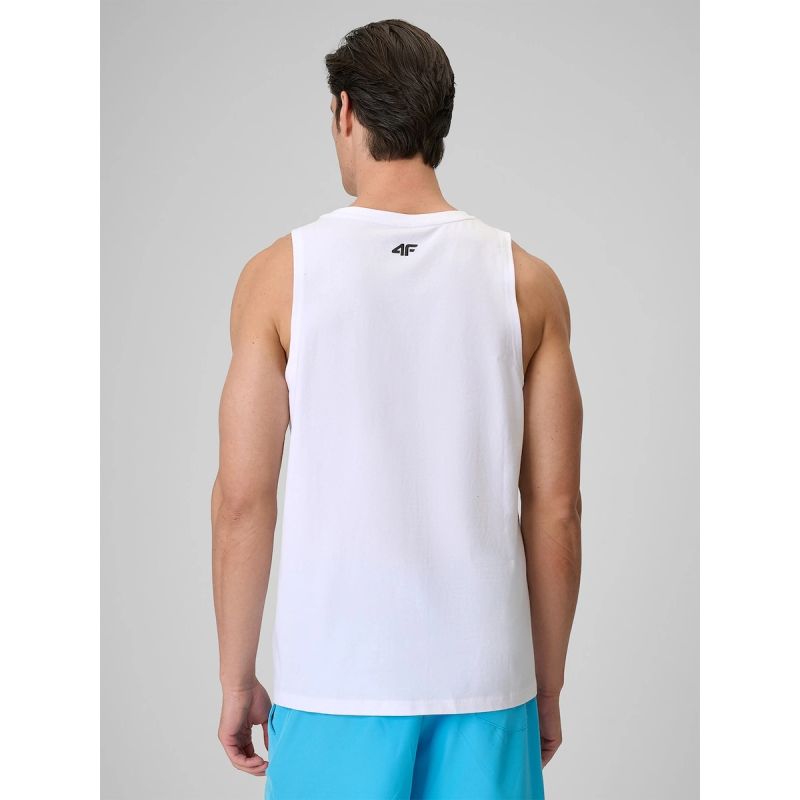4F Men's regular sleeveless T-shirt with print póló