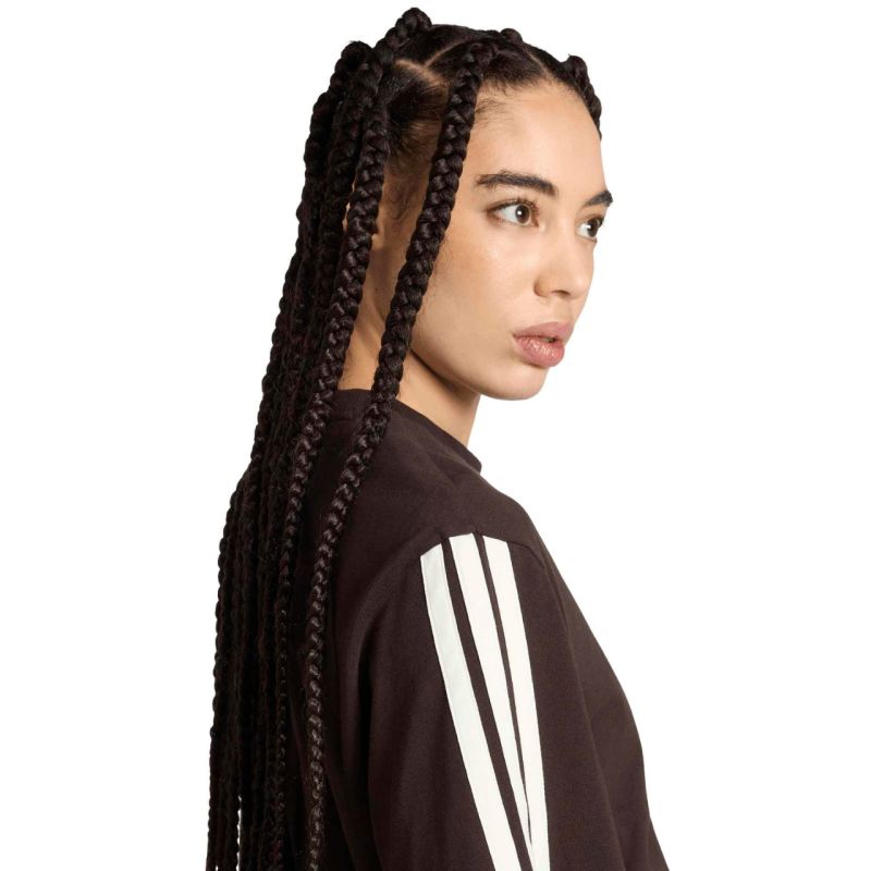 Adidas Women's Essentials 3-Stripes Boyfriend T-shirt Dark Brown 2xs ruházat KX0794