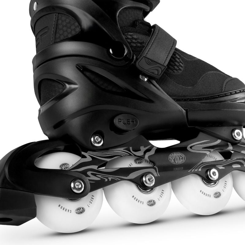 Spokey FIREFLY Inline Skates 35–38 BK/WH sípcsontvédő SPK-946367