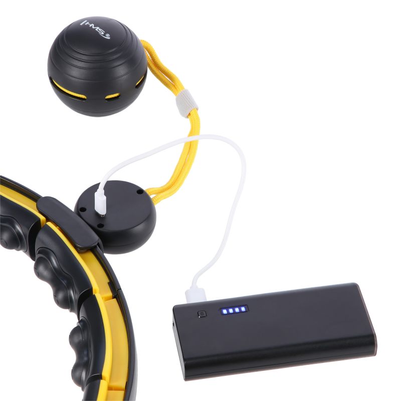 HMS Hhm21 Hula Hop Black/ With Magnets, Tpe Protection And Weight + Counter sárga edzéssegítő 17-44-598