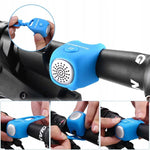 Rockbros electronic bicycle bell - blue