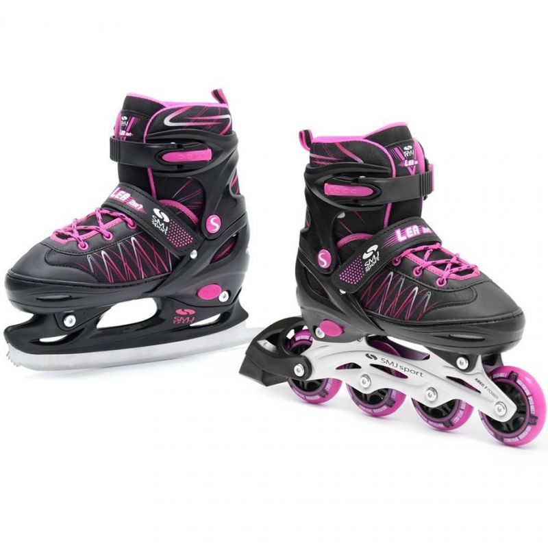SMJ UT 103 Lea 2in1 roller skates fekete görkorcsolya