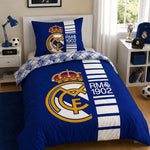 Real Madrid bedding set cotton + 70x90 cm niebieski kiegészítő REB80207BL