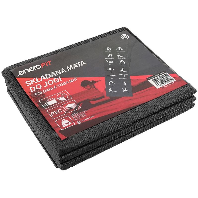 Enero FOLDABLE YOGA MAT BLACK FIT fekete mats, training equipment