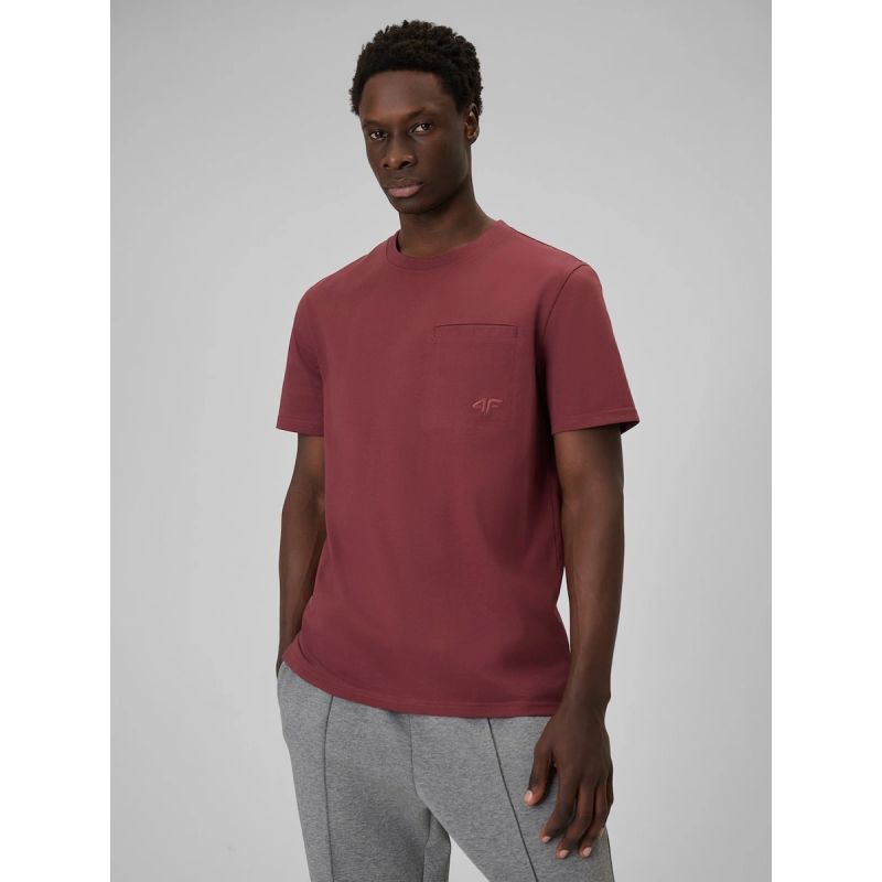 4F Men's regular plain T-shirt póló