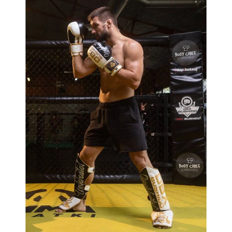 DBX Bushido Shin Guards - Undefeated fekete protectors and knee pads