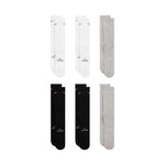 Nike Everyday Elevated Socks 6 Pairs White, Black, szürke zokni