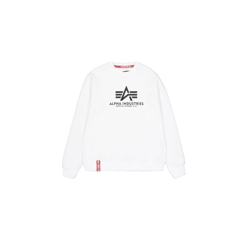 Alpha Industries Basic Sweater black men's open-front sweatshirt with logo print (178302-09) 3xl pulóver