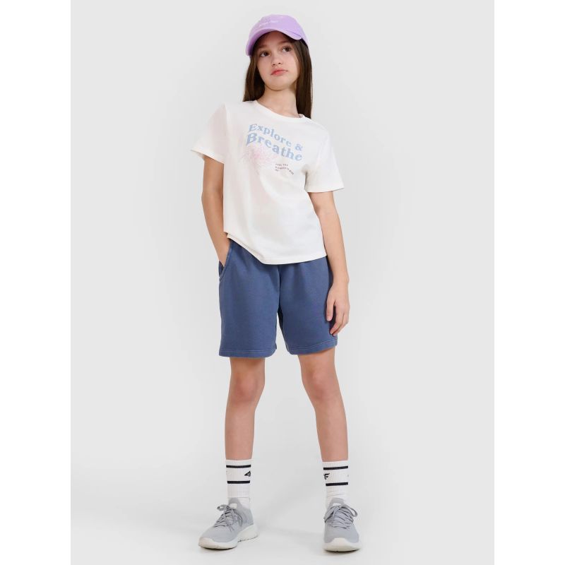 4f Girls' regular printed T-shirt 4FJWSS25TTSHF1854-11S Ruházat