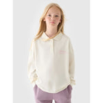 Girls' longsleeve plain 4F Junior 4FJRAW24TLONF438-11S hosszú ujjú póló