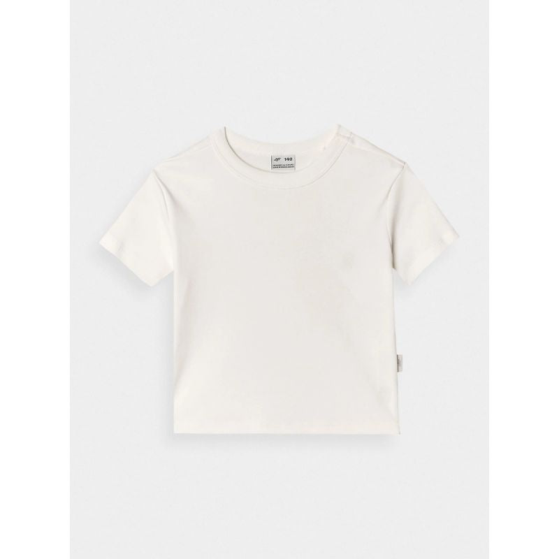 Girls' plain T-shirt 4F 4FJRSS24TTSHF2053-11S póló