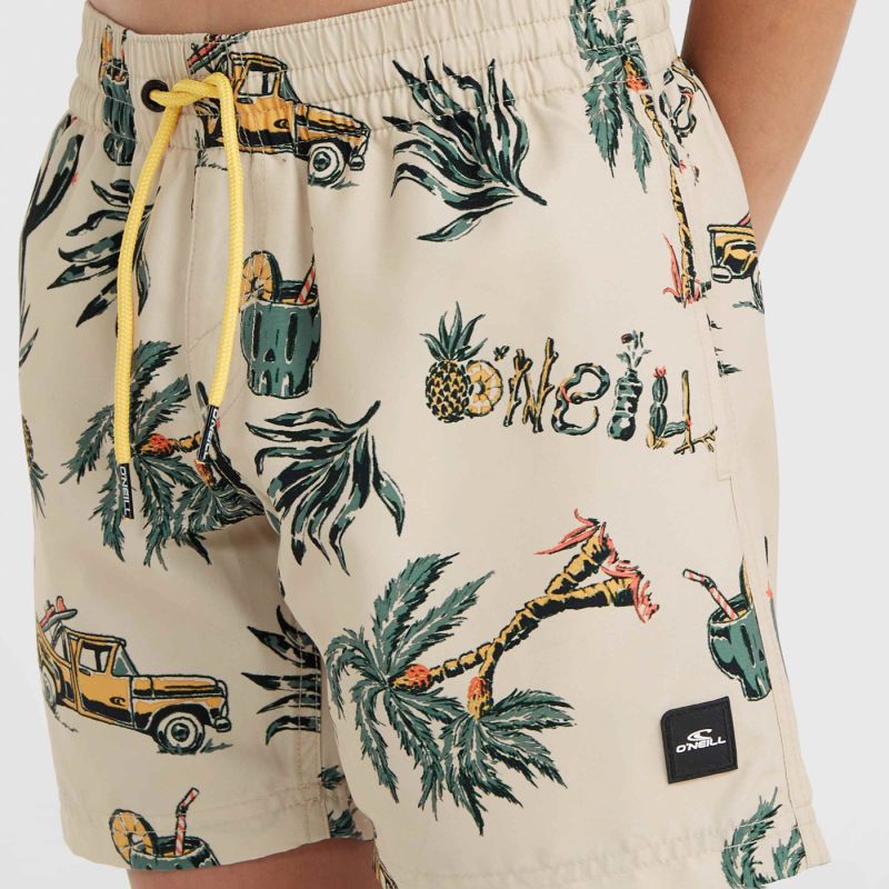 O'Neill O'Neil Mix & Match Cali Print 13'' Swim Jr bézs shorts, swimming shorts