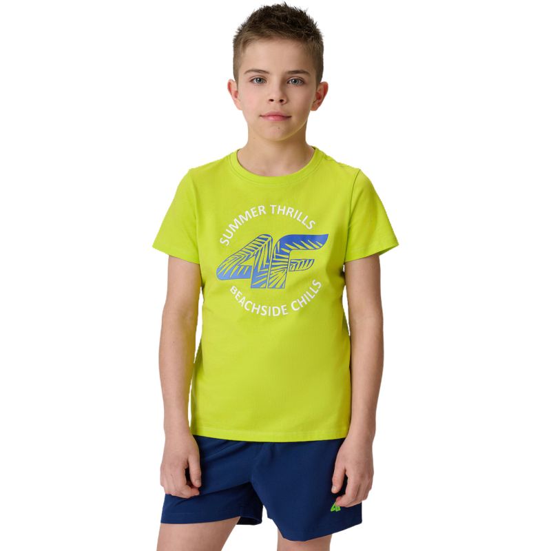 4F Boy's T-shirt M3284 juicy 45S zöld póló 4FJWSS26TTSHM328445S