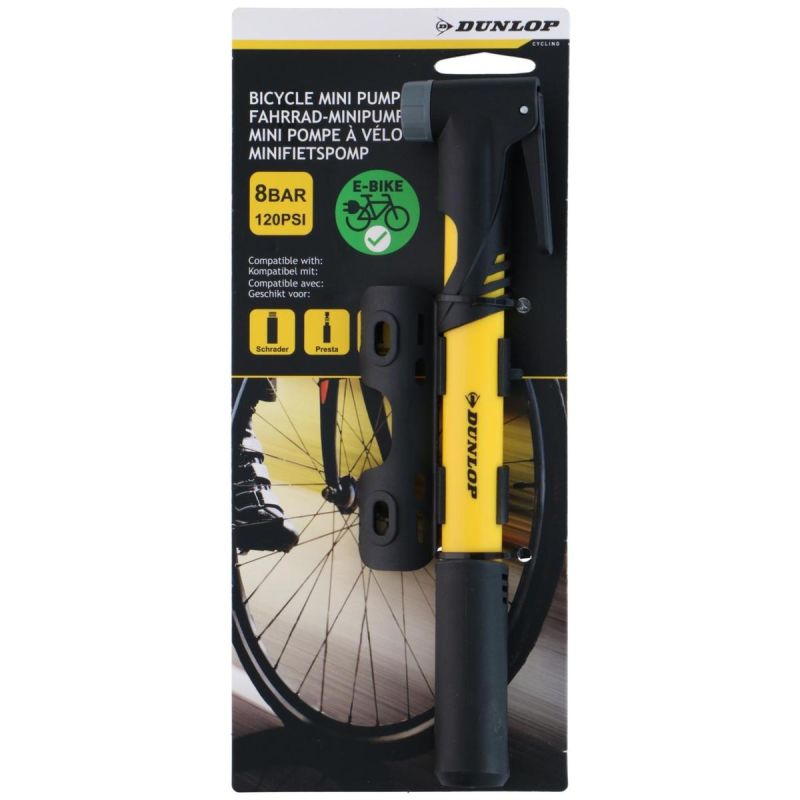 Dunlop MINI BIKE PUMP (8bar) YELLOW sárga pumpa GSP-434315