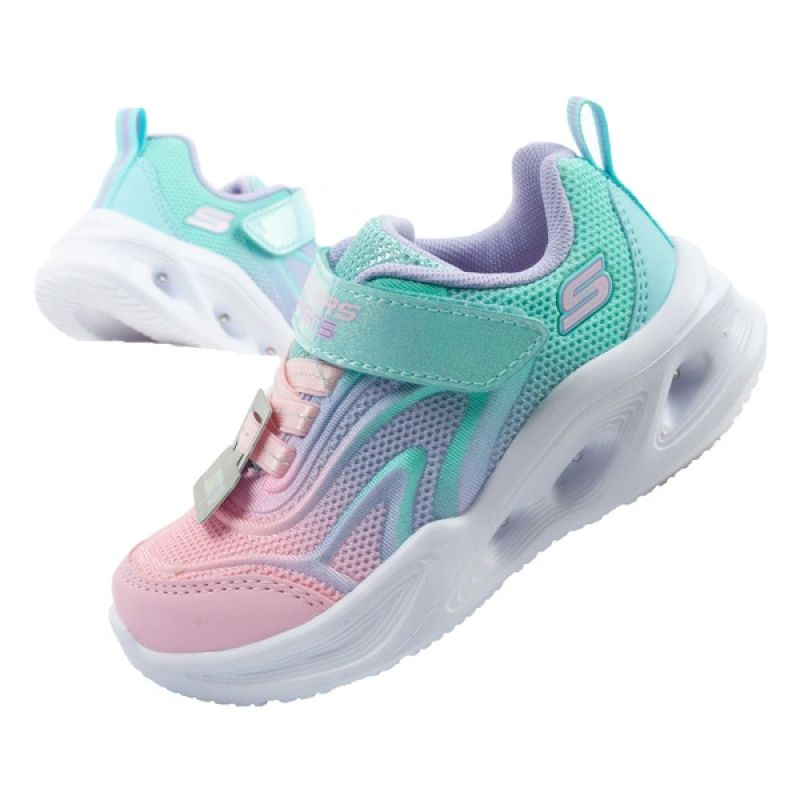 Skechers Color Breeze LED Children's Sports for Girls Turquoise türkiz utcai cipő