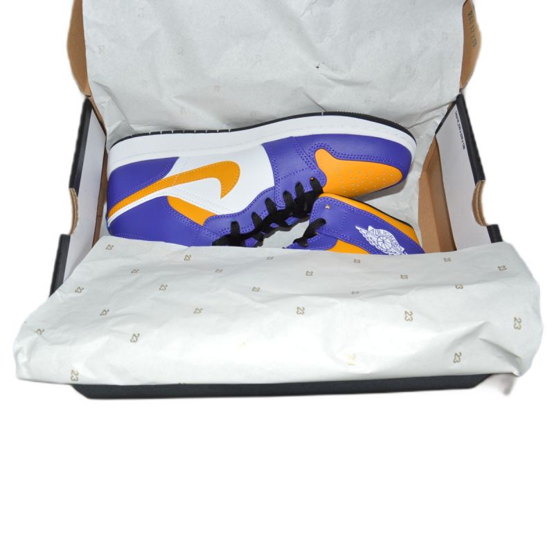 AIR Jordan 1 MID Sneakers Los Angeles Lakers LA - tornacipő