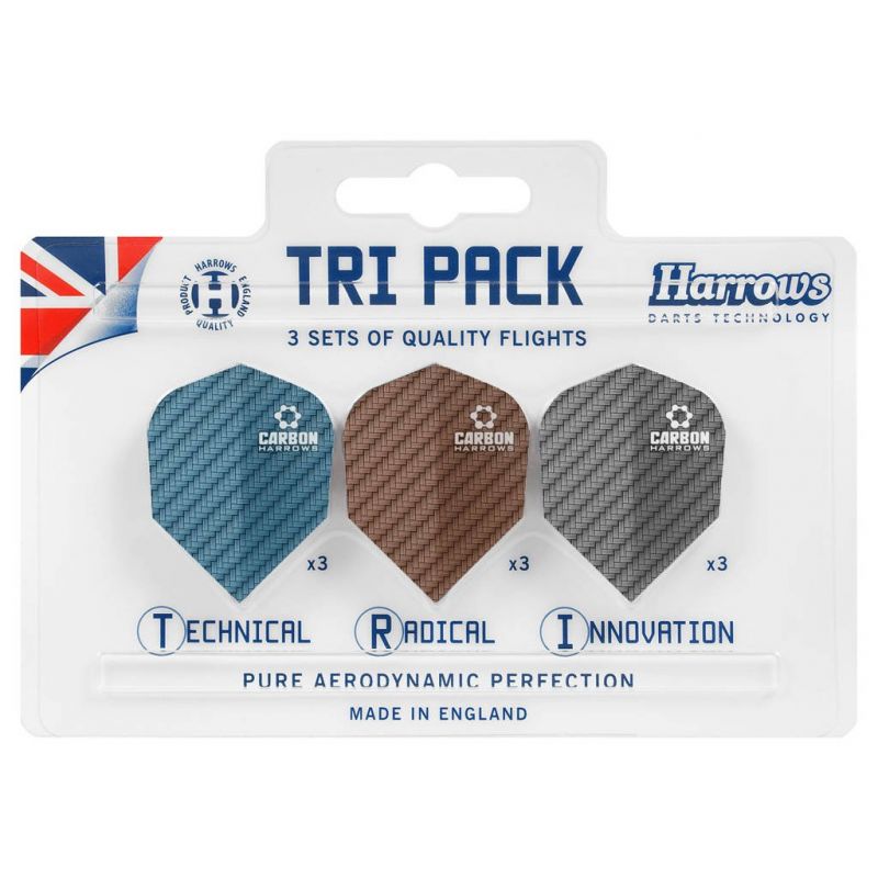 Harrows Tri Pack Carbon 3x3 Feathers Hs-tnk-000013292