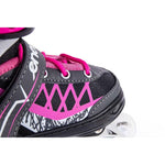 Enero Roller Skates-Roller Skates-Ice Skating 4in1 Pro Led 30-33 Pink-Gray szürke skates, roller skates