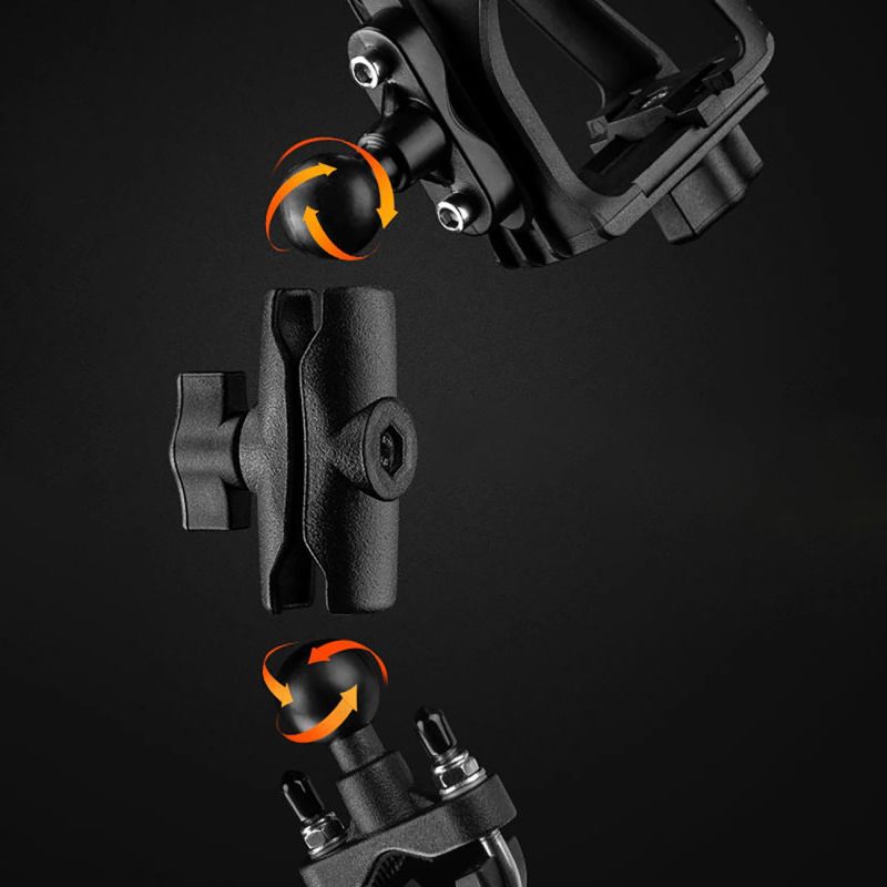 Rockbros 2-3D Adjustable Bottle Holder for Bikes and Motorcycles - Black fekete training equipment