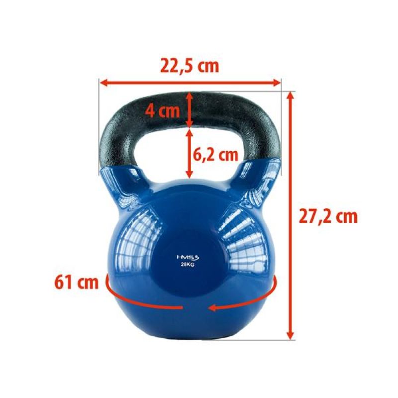 HMS Blue KNV28 cast iron kettlebell 28kg kék súlyzó 17-64-047