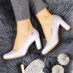 Inny Sergio Leone W Silver Pearl Heel Pumps szürke utcai cipő SK193C