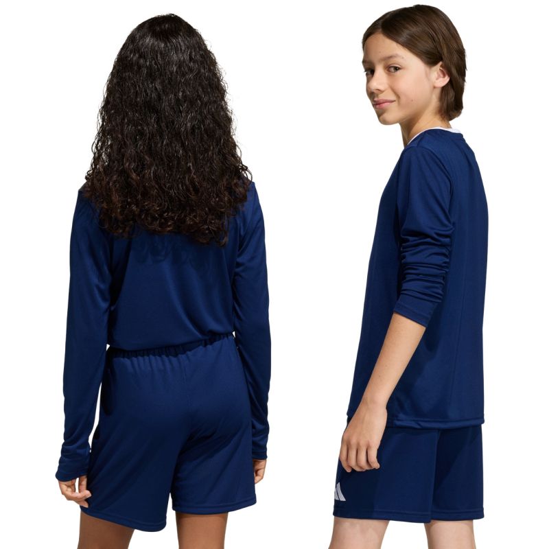 adidas Entrada 26 Long Sleeve Jersey Navy Blue KF5877 104cm hosszú ujjú póló