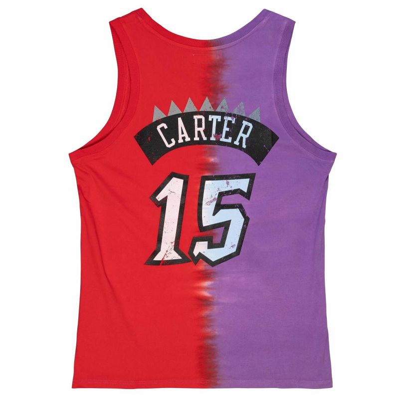 Mitchell & Ness NBA Toronto Raptors Vince Carter Tie Dye Cotton Tank - TTNK3206-TRAYYVCAPRRD 4xl atléta