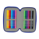 Real Madrid triple filled pencil case 37 pcs niebieski póló